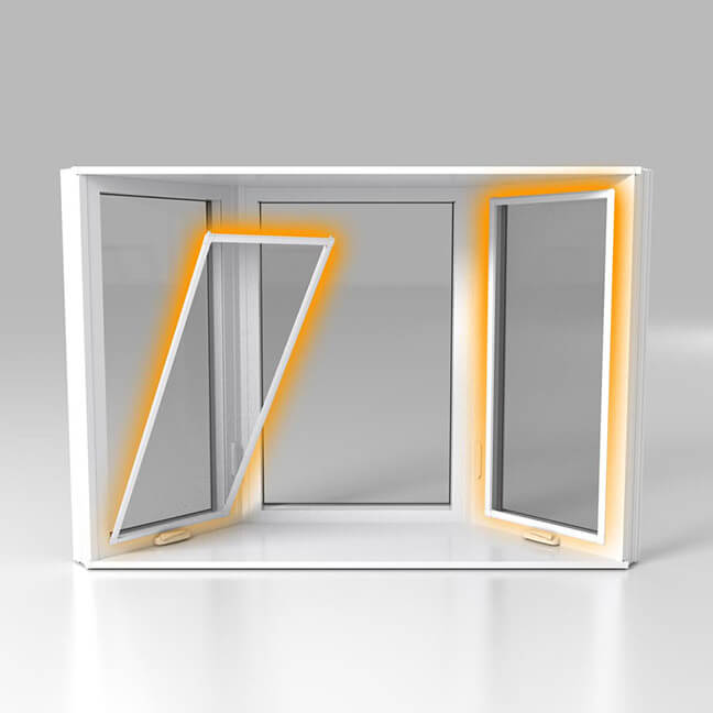 Bay Windows - Easy-To-Remove Screen