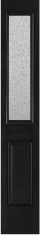 Half light sidelite for steel entry front door