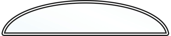 Elliptical transom for steel entry front door