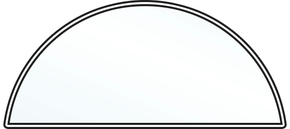 Half moon transom for residential front door